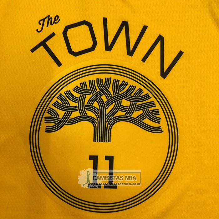 Camiseta Golden State Warriors Klay Thompson NO 11 Earned Amarillo